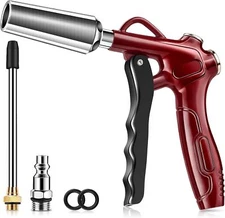 Retro Red Air Blow Gun, Powerful Blast Nozzle, High Volume Air Blower Gun Kit...