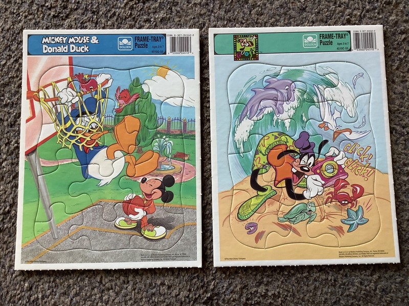 Golden Disney Mickey & Friends Frame Tray Puzzle Set Of 2-F