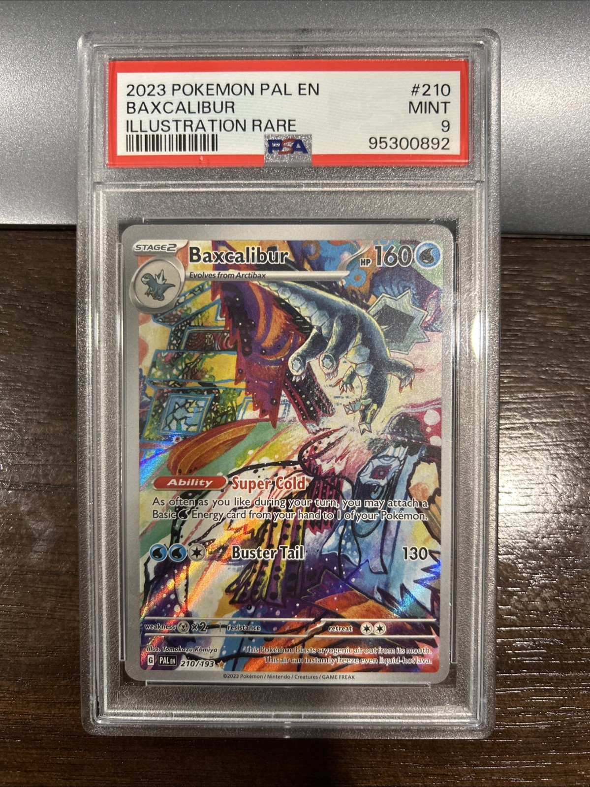 2023 Pokemon Paldea Evolved Baxcalibur #210 Illustration Rare PSA 9 MINT