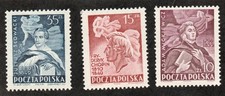 1949 Famous Poles   Sc.  505 - 507,  Fi. 464 - 466  Mint Never Hinged