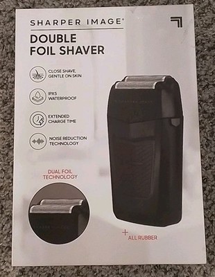 Sharper Image Double Foil Shaver, Waterproof,  Quiet Motor, Extended Charge Time