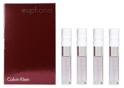 4X Euphoria Calvin Klein Women Sample 0.04 oz 1.2 ml Eau De Parfum Spray Carded