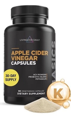 Livingood Daily Apple Cider Vinegar Probiotic Blend Digestion Gut Health 90 Caps