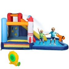 AIYAPLAY Castello Gonfiabile 5 in 1, 360x250x195cm, Multicolore