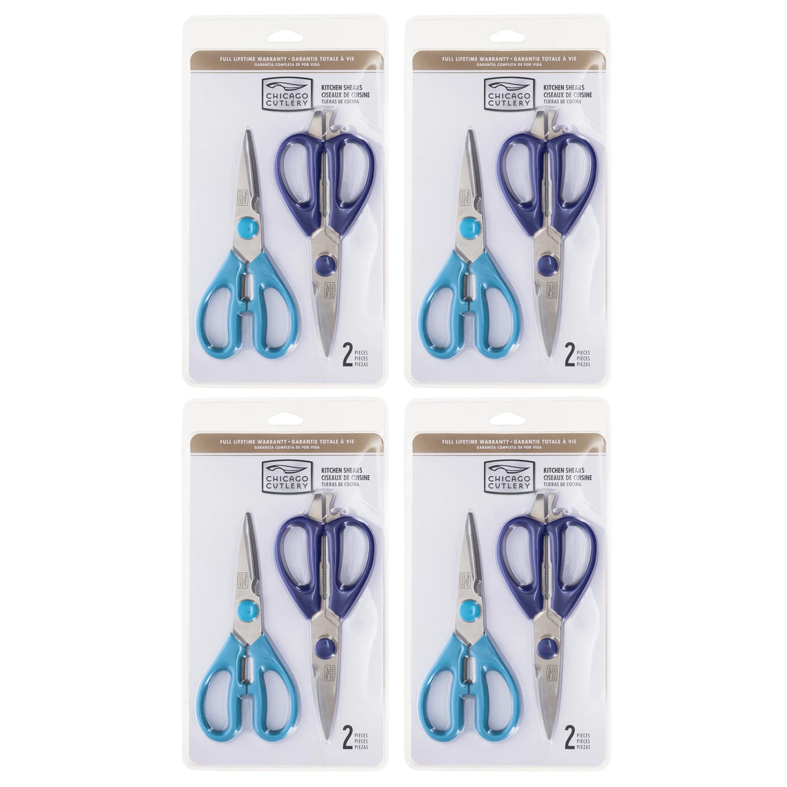 Chicago Cutlery 1117169 2 Piece Kitchen Shears in Blueberry and Blue Frost (4-P