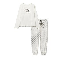 Original Harley Davidson Damen Cloud Dancer Langarm Pyjama Set 96161-25VW