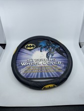 Batman Car Steering Wheel Cover - Colored Bat Logo Vintage 02 Licensed Dc