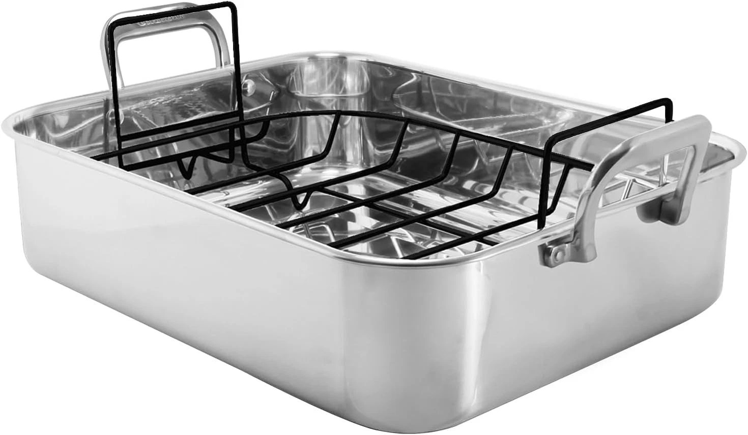 Non-Stick Stainless Steel Roasting Pan with Rack, 15.5"x12.25
Opens in a new window or tab