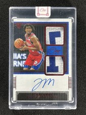 2020-21 Panini One And One Tyrese Maxey Dual Rookie RC Ruby Patch Auto RPA /25