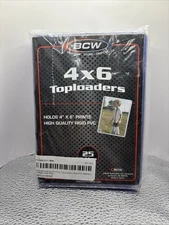 25 Pack of BCW 4 x 6 Postcard Toploaders - Holds 4x6 Photos Prints - Rigid PVC
