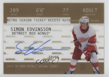 2024-25 Credentials 2024-25 Upper Deck Update 23/25 Simon Edvinsson Auto 0bn4