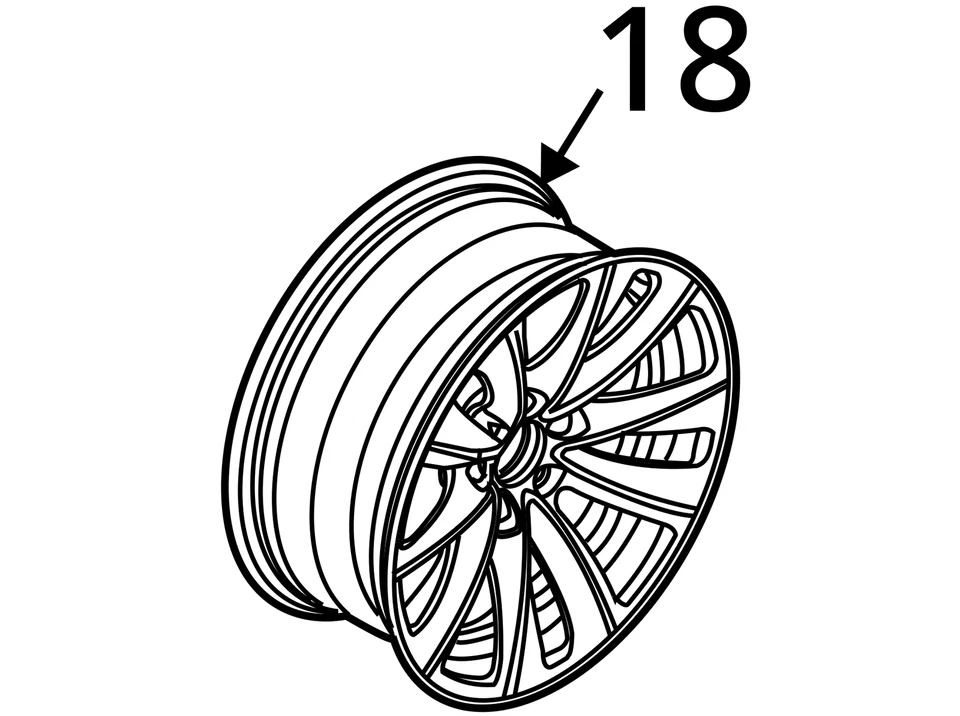 Wheel 18x9 Alloy 5 Double Hole In Spoke Rear Fits 06-10 BMW 550i 970444 - Image 4 of 4