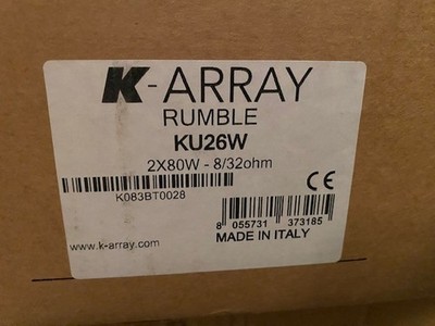 K-Array KU26W White, Ultra-Slim Subwoofer