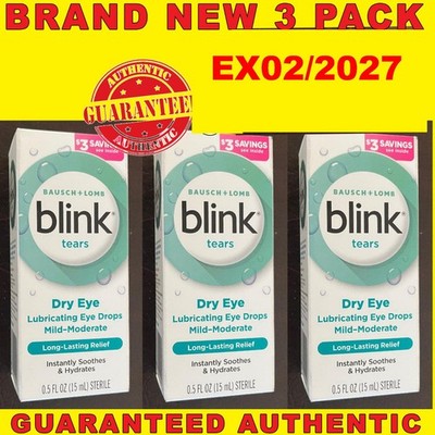 Blink Tears Mild-moderate Lubricating Eye Drops 0.5 Fl Oz. (15ml) EX02/2027