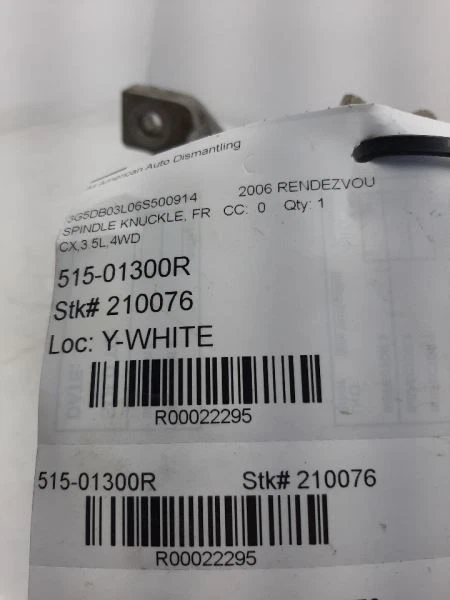 Husillo/nudillo delantero derecho pasajero compatible con 02-07 BUICK RENDEZVOUS 20899801 Foto 3 de 4