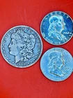 1900 O MORGAN DOLLAR/ 1962 WALKING AND 1962 WALKING LIBERTY HALF BEAUTIFUL SHAPE