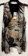 Karen Kane Women's Size Small Lines Sleeveless Multi Uneven Hem Tank NWT