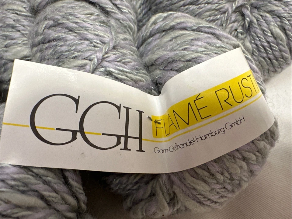 GGH Wool Cotton Linen Viscose Lot Of 5 Light Purple Gray Silver 110m/100g/skein - Image 3 of 3