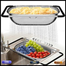 Balavina OS01 Over the Sink Colander Expandable Fine Mesh Strainer 9.5W x