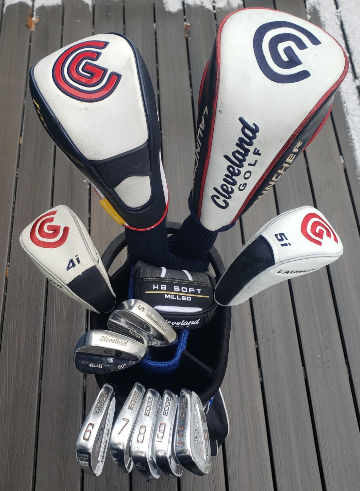 Mens RH Cleveland Hogan Golf 12 Club Set w/TourTrek Stand Bag Complete 