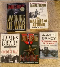 5 BOOKS: JAMES BRADY-Marine,Marines of Autumn,Warning of War,Coldest War,Scaries