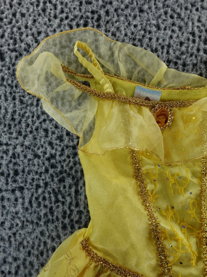 Disney Store Beauty & The Beast Belle Costume! Dress! Child Size 4 - Gem Cameo - Image 2 of 4