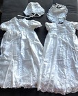 VTG Phyllis Baby Wear Infant White Christening Baptism Outfit Gown Coat Bonnet + — photo 2