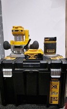DEWALT DCW604NT XR 18V Brushless Router, Li-Ion Battery, Trend 12pc Bit Set, Box