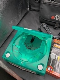 SEGA Dreamcast Console with Green Shell, & Cables Works