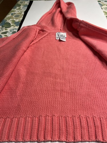 Lilly Pulitzer Cable Knit Hooded Zip Up Sweater Sz 6X - Picture 10 of 11