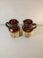 vintage 1970s ceramic oil and vinegar cruets. Wheat Decor 5x3 