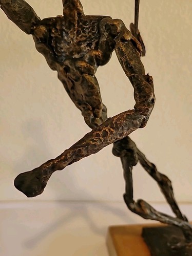 Paco Valle Modern Brutalist Abstract Sculpture Tennis Badminton Player Figure - Picture 10 of 24