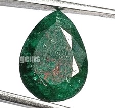 Fabulous 7.55 Ct Natural Green Emerald Gemstone Pear Cut EGL Certified 5ASL