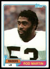 Rod Martin RC 1981 Topps #487 Oakland Raiders