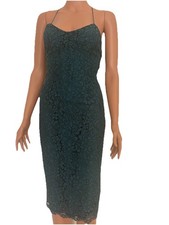 KIMCHI BLUE Lined Lace Sheath Racerback Blues & Teal Urban Outfitters Midi Sz 0