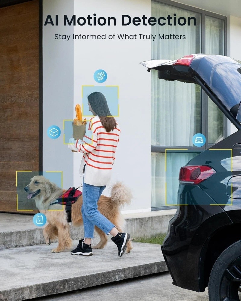 ieGeek Solar Camera Outdoor Wireless, 2K WiFi Battery Powered Cameras System