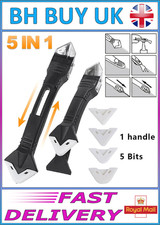 5 IN 1 SILICONE REMOVAL & FINISHING TOOL, CAULK REMOVER, BATROOM BATH SINK UK