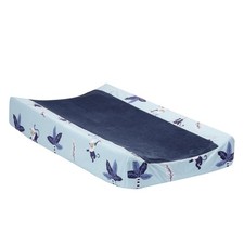 Lambs  Ivy Jungle Party Blue Monkey/Palm Tree Changing Pad Cover