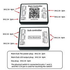 Automotive Ambient Light Control Box Mainsub App Control Rgb Led Interior 12v5v Automotive Ambient Light Control Box Mainsub App Control Rgb Led Interior 12v5v