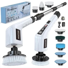 Spin Scrubber, Cleaning Brushes for Household Use with 8 Replaceable Brush He...