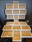 Set of 2 White Multi-Photo Wood 9 Picture Frames Holds 4x6