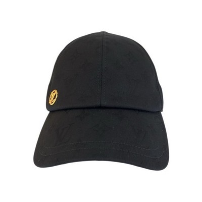 LOUIS VUITTON Mine Free size M7929M Cap hat Black Black Gold Hardware cotton LV