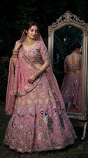 Indian Pakistani Wedding Wear Lengha Bollywood Party Bridal Lehenga Choli Ethnic