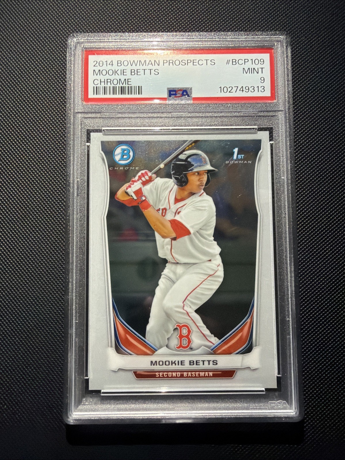 2014 Bowman Prospects 1st Bowman Mookie Betts BCP109 Boston Red Sox PSA 9