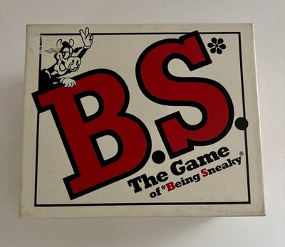 Vintage Party Game B.S. The Game of Being Sneaky Bluffing 1986 Complete TDC