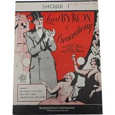 Should I Lord Byron of Broadway Lyrics by Freed Music by Brown 1929 Sheet Music