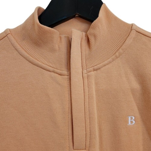 NWT Boys Brooks Brothers Coral Half Zip Sweatshirt Preppy Spring Easter 16 - Picture 4 of 8