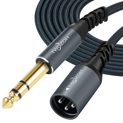 Versatile 10FT XLR to 6.35mm Braided Audio Cable - Signal Clarity & Strength