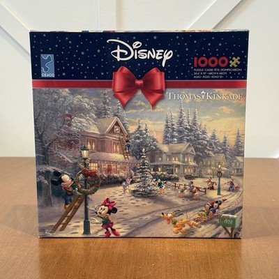 Disney Thomas Kinkade Mickeys Victorian Christmas Holiday Puzzle 1000 Pcs New