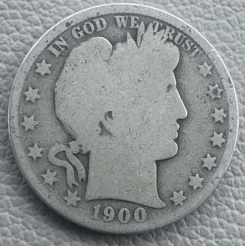1900 Barber Half Dollar | 90% Silver | Circulated | Original US Coin
